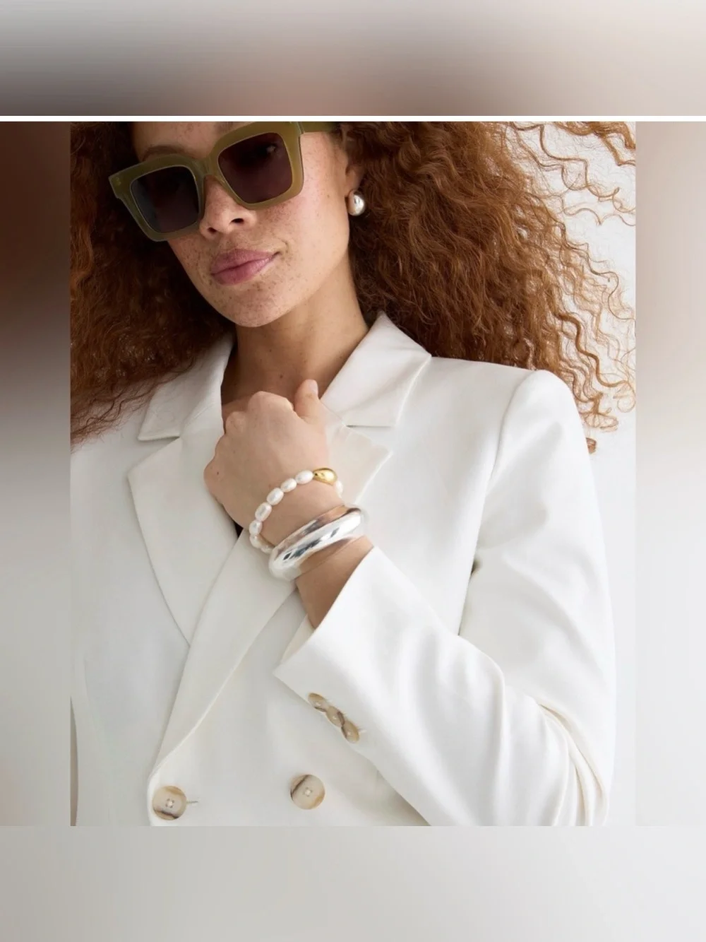 J. Crew Petite Devon Blazer in Bi-Stretch Cotton Blend- ivory